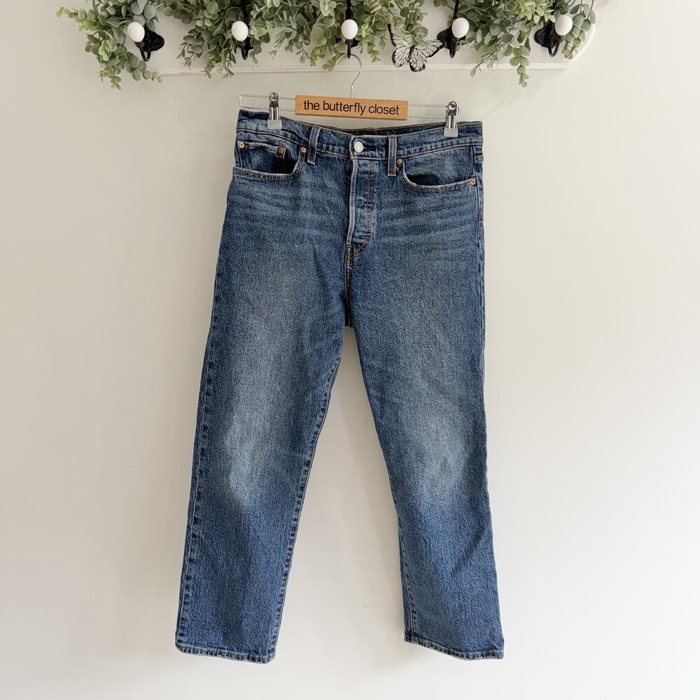 Womens Levi’s Wedgie Straight Button Fly Jeans Size 29 SB